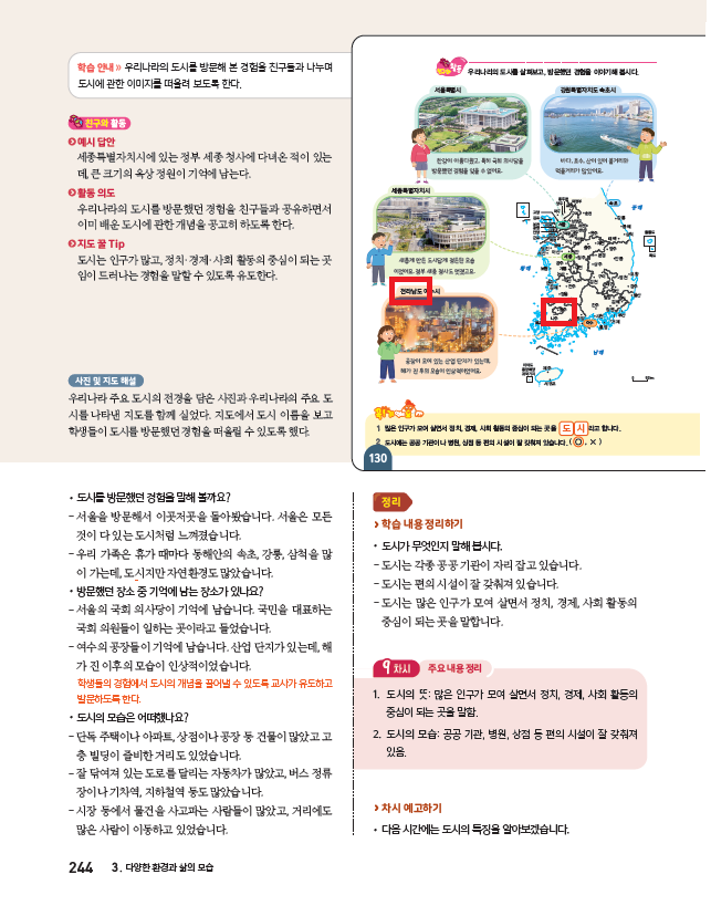 (주)아이스크림미디어 사회4-2지도서(전자저작물 포함) 244쪽 현행내용 이미지