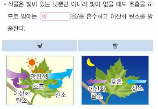 (주)천재교과서 과학2 194쪽 수정내용 이미지