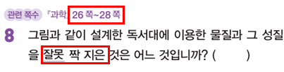동아출판(주) 과학3-2지도서(전자저작물 포함) 179쪽 수정내용 이미지