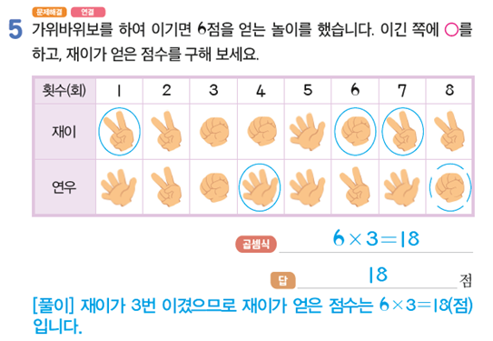 동아출판(주) 수학익힘(1～2학년군)2-2 105쪽 현행내용 이미지